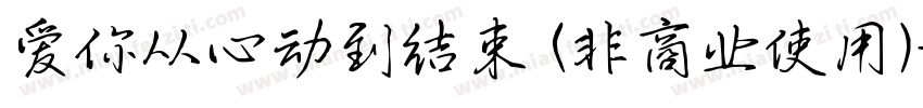 爱你从心动到结束 (非商业使用)字体转换